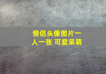 情侣头像图片一人一张 可爱呆萌